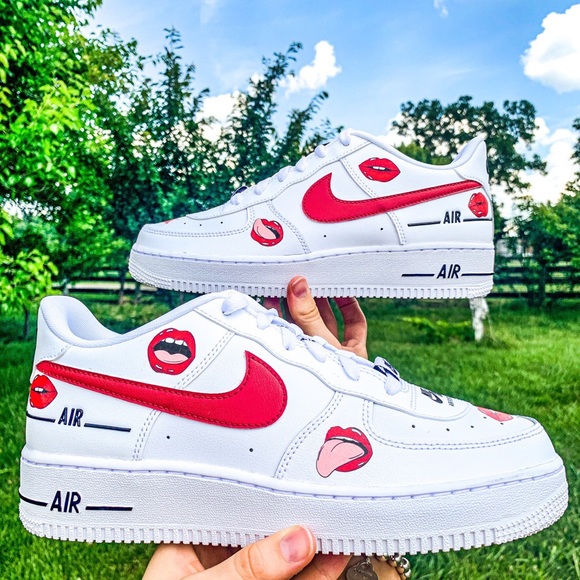 nike air force 1 custom red
